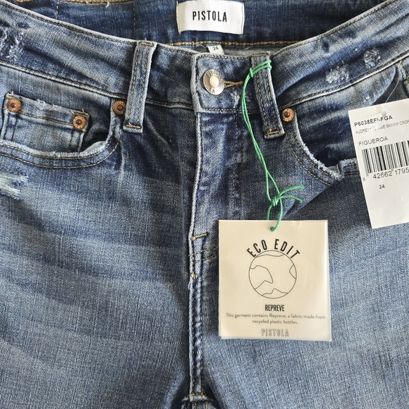 🆕Pistola Audrey Eco Edit Mid Rise Skinny Jeans ♻️ Size 24 Sustainable Style - Picture 4 of 15